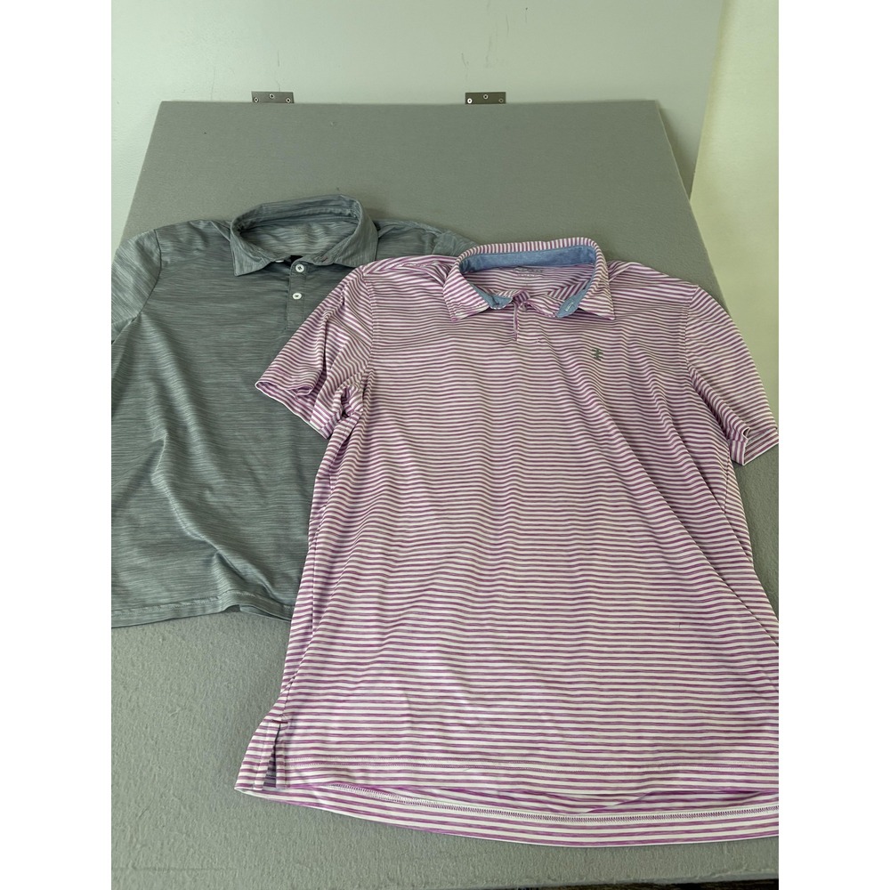 Izod Golf Polo Shirt Mens‎ Large Stretch Performance Pronto Uomo Stripe Shirt